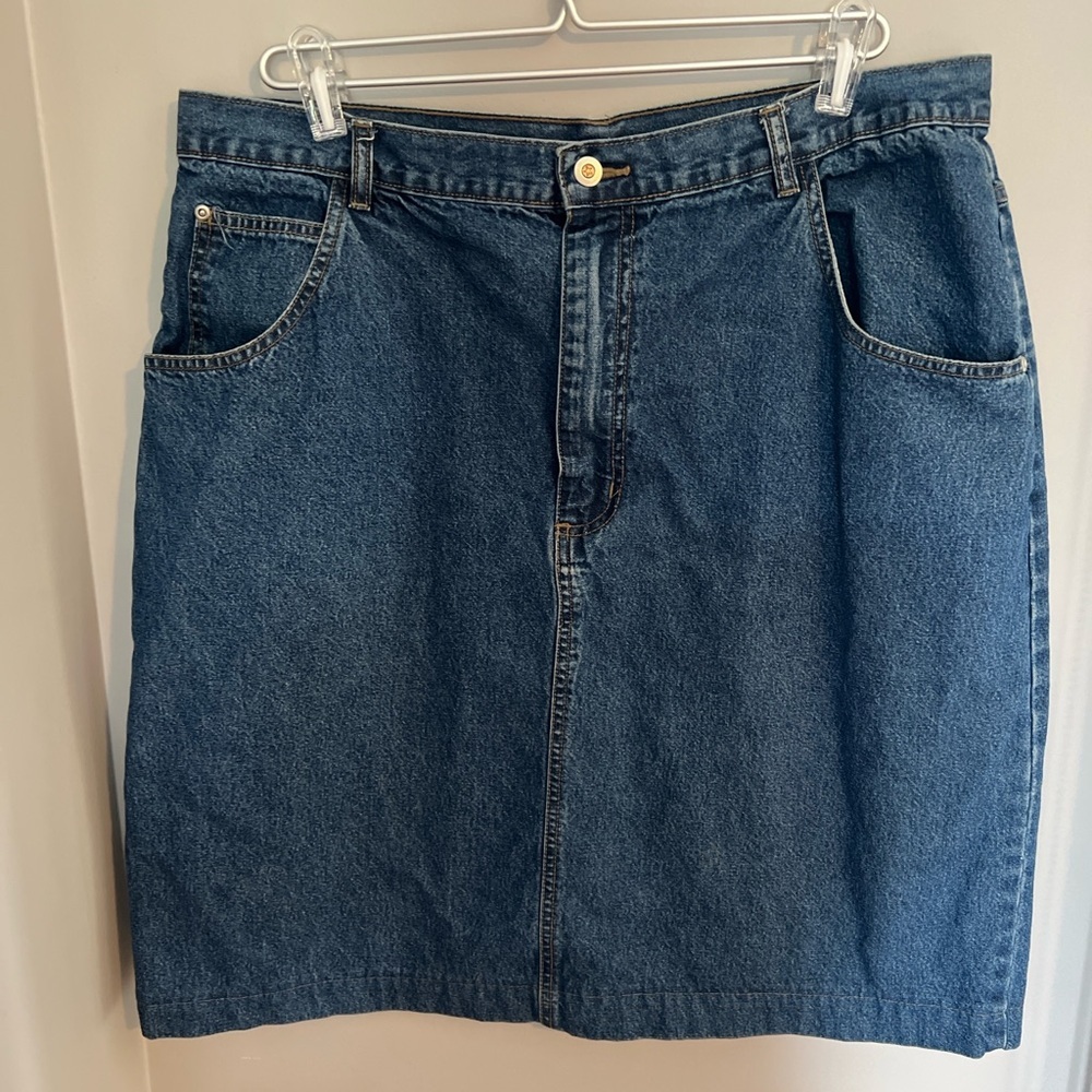 Huntington Ridge Plus Vintage Classic Denim Skirt 42